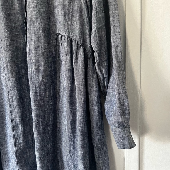 100 % Linen Cynthia Rowley Long Sleeve Dress - Picture 7 of 9